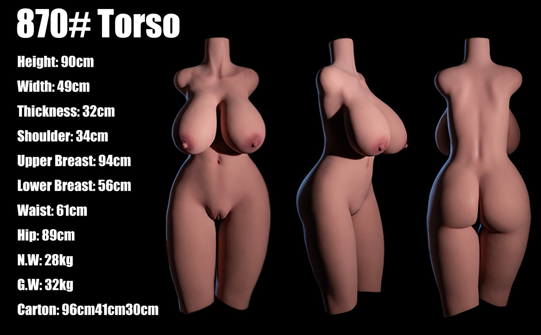 Berber Torso Sex doll (Climax Doll Classic 90cm l-cup Tpe) EXPRESS
