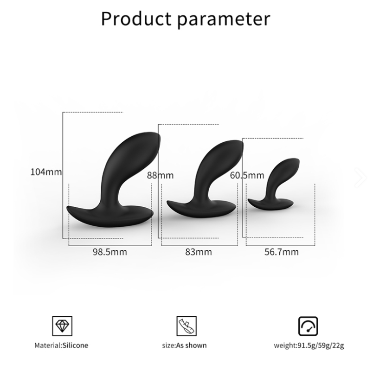 Curved Buttplug - Set of 3 Sizes