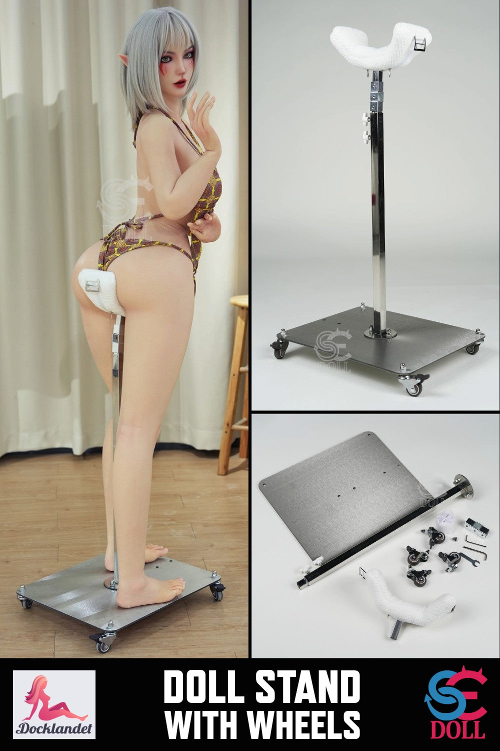 Dock ställning med hjul (SE-Doll tillbehör)