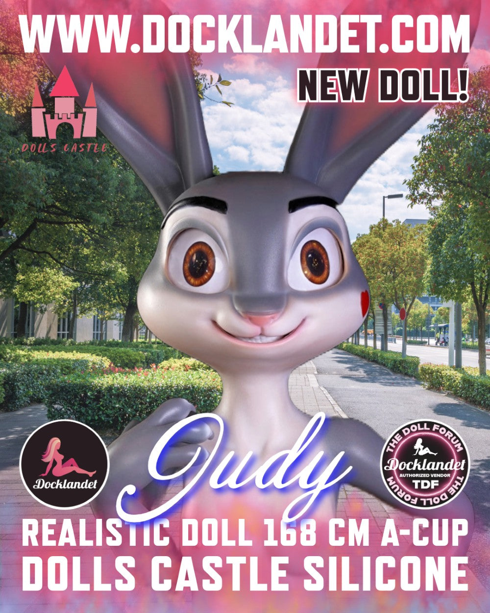 Judy the Rabbit Sex doll (Dolls Castle 168cm A-cup silicone)