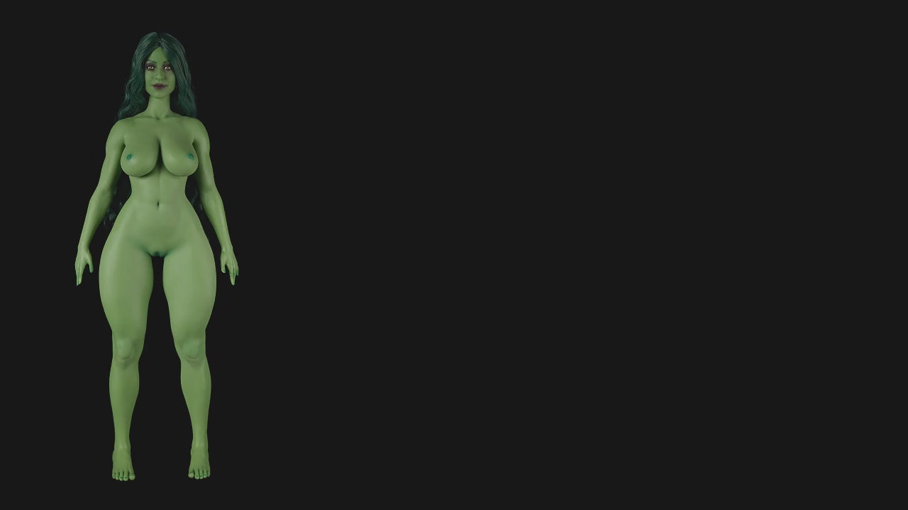 She Hulk Sexdocka (Climax Doll Mini 70cm D-kupa Silikon)
