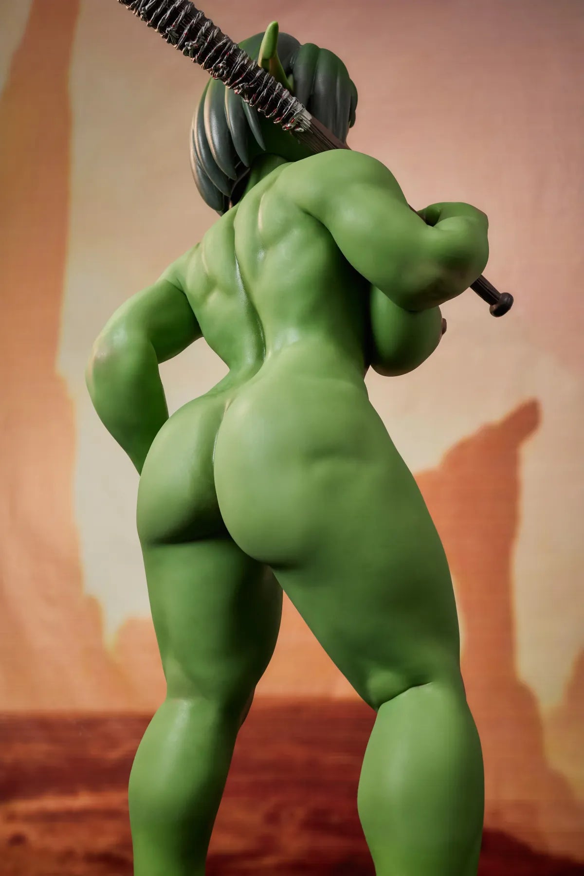 Barza Orc Sex doll (Climax Doll Ultra 120cm J-cup silicone)